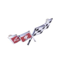 Trim Parts - Trim Parts 5966 1979 Corvette Gas Lid X-Flag Emblem EACH - Image 2