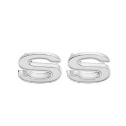 Trim Parts - Trim Parts 6810 1969-72 Camaro Front Fender Emblem "SS" White PAIR - Image 1