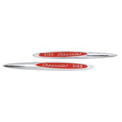 Trim Parts - Trim Parts 9050 1957 Chevrolet Truck Front Fender Spear "3100" PAIR - Image 1