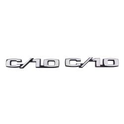 Trim Parts - Trim Parts 9611 1969-70 Chevy/GMC Truck Front Fender Emblem "C/10" PAIR - Image 1