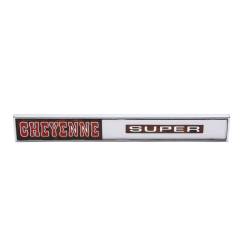 Trim Parts - Trim Parts 9710 1971 Chevy/GMC Truck Glove Box Door Emblem "Cheyenne Super" EACH - Image 1