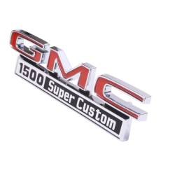 Trim Parts - Trim Parts 9823 71-72 GMC Truck Front Fender Emblem "GMC 1500 Super Custom" PAIR - Image 2
