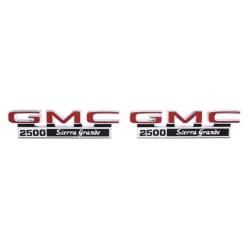 Trim Parts - Trim Parts 9834 71-72 GMC Truck Front Fender Emblem "GMC 2500 Sierra Grande" PR - Image 1