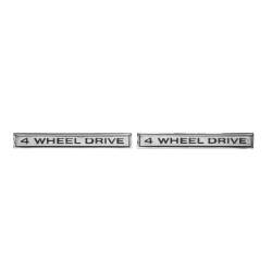Trim Parts - Trim Parts 9840 68-72 GMC Truck Front Fender Emblem "GMC 4 Wheel Drive" PAIR - Image 1