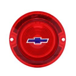 Trim Parts - Trim Parts A2250F 1963 Full-Size Chevrolet Red Tail Light Lens w/Blue Bowtie EA - Image 1