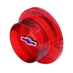 Trim Parts - Trim Parts A2250F 1963 Full-Size Chevrolet Red Tail Light Lens w/Blue Bowtie EA - Image 2