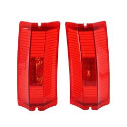 Trim Parts - Trim Parts A4835 1965 Chevelle Wagon/El Camino Red Outer Tail Light Lens PAIR - Image 1
