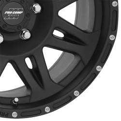 Pro Comp Wheels - Pro Comp Wheels PA05 TORQ 17x9 6x5.5 -6mm Flat Black PXA7005-7983 - Image 2
