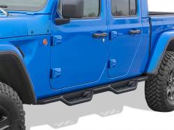 APS - APS Drop Step Nerf Bars Black 07-18 Silverado/Sierra Crew WB03NJG1B - Image 1