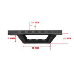 APS - APS RS Style Drop Step Nerf Bars Black 07-18 Silverado/Sierra Crew WB03RJG1B - Image 3
