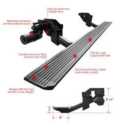 APS - APS W-Series Power Running Boards Black F150/Super Duty Crew PB06WAF4B - Image 4