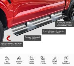 APS - APS PB04WBJ8B W-Series Power Running Boards Black for 13-18 RAM 1500 Crew - Image 5