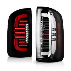 Winjet - Winjet CTWJ-0712-GBC-SQ Gloss Black/Clear LED Taillights for 15-22 Chevy - Image 1
