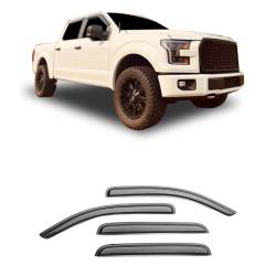 Black Horse Off Road - Black Horse 14-94156 Rain Guard/Deflectors 17-24 Ford Super Duty Super Crew Cab - Image 1