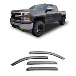 Black Horse Off Road - Black Horse 14-CHSLCC-14 Rain Guard/Deflectors 14-18 Silverado/Sierra Crew 4Pc - Image 1