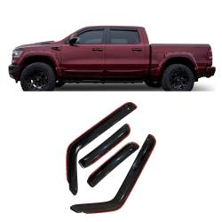 Black Horse Off Road - Black Horse 14-CHSLCC-14-IN Rain Guard/Deflectors Silverado/Sierra Crew Cab 4Pc - Image 1