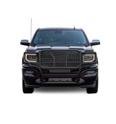 Black Horse Off Road - Black Horse RU-GMSI14-B Black Rugged-HD Grille Guard for GMC Sierra 1500 LD - Image 2