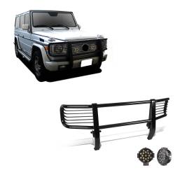 Black Horse Off Road - Black Horse PGBZA008A-PLB Grille Guard w/7.0" Black LED for G55 AMG/G500 - Image 1