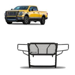 Black Horse Off Road - Black Horse RU-NIXD16-B Black Rugged-HD Grille Guard for 17-24 Nissan Titan XD - Image 1