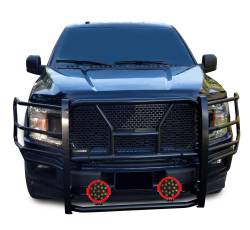 Black Horse Off Road - Black Horse RU-FOF115-B-PLR Rugged-HD Grille Guard w/7" LED for 15-20 Ford F150 - Image 2