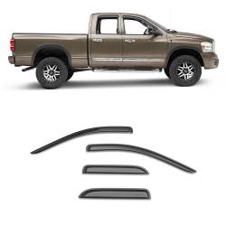Black Horse Off Road - Black Horse 140530 Rain Guard/Deflectors for 02-08 RAM 1500 Quad Cab Smoke 4Pc - Image 1