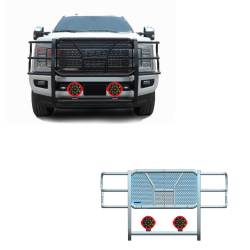 Black Horse Off Road - Black Horse RU-FOF217-B-PLR Black HD Guard w/5.3" LED's for F250/F350/F450/F550 - Image 1