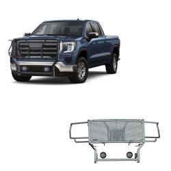 Black Horse Off Road - Black Horse RU-GMSI20-B-PLFB HD Grille Guard w/5.3" LED for Sierra 2500HD/3500HD - Image 1