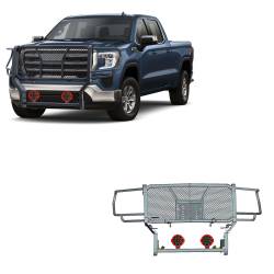 Black Horse Off Road - Black Horse RU-GMSI20-B-PLR Black HD Guard w/7.0" LED's for Sierra 2500HD/3500 - Image 1