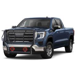 Black Horse Off Road - Black Horse RU-GMSI20-B-PLR Black HD Guard w/7.0" LED's for Sierra 2500HD/3500 - Image 2