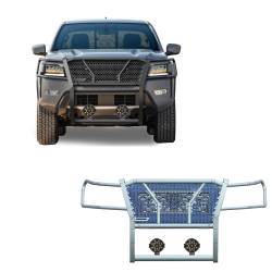 Black Horse Off Road - Black Horse RU-NIFR22-B-PLB HD Grille Guard w/7.0" LEDs for 22-25 Frontier - Image 1