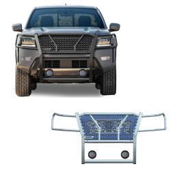 Black Horse Off Road - Black Horse RU-NIFR22-B-PLFB HD Grille Guard w/5.3" LEDs for 22-25 Frontier - Image 1