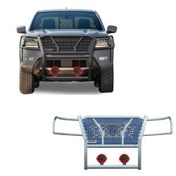 Black Horse Off Road - Black Horse RU-NIFR22-B-PLR Black HD Guard w/7.0" LED's for 22-25 Frontier - Image 1
