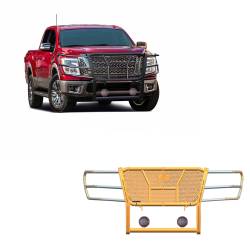 Black Horse Off Road - Black Horse RU-NITI17-B-PLFR HD Grille Guard w/5.3" LED's for 17-24 Nissan Titan - Image 1