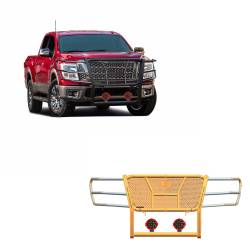 Black Horse Off Road - Black Horse RU-NITI17-B-PLR Black HD Guard w/7.0" LED's for 17-24 Nissan Titan - Image 1