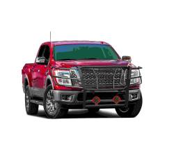 Black Horse Off Road - Black Horse RU-NITI17-B-PLR Black HD Guard w/7.0" LED's for 17-24 Nissan Titan - Image 2