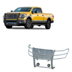 Black Horse Off Road - Black Horse RU-NIXD16-B-PLFB Grille Guard w/5.3" LED's for 17-24 Nissan Titan XD - Image 1