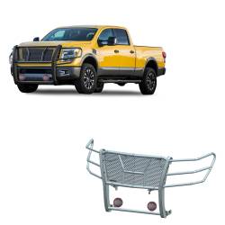 Black Horse Off Road - Black Horse RU-NIXD16-B-PLFR Grille Guard w/5.3" LED for 17-24 Nissan Titan XD - Image 1