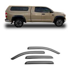 Black Horse Off Road - Black Horse 141655 Rain Guard/Deflectors 07-21 Toyota Tundra Double Cab 4Pc - Image 1