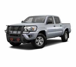 Black Horse Off Road - Black Horse RU-TOTA05-B-PLR Black HD Guard w/LED's for 05-15 Toyota Tacoma - Image 2