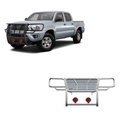 Black Horse Off Road - Black Horse RU-TOTA05-B-PLR Black HD Guard w/LED's for 05-15 Toyota Tacoma - Image 1