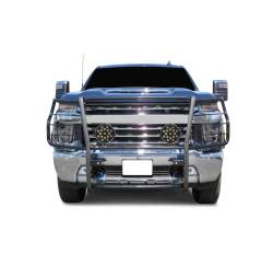 Black Horse Off Road - Black Horse 17GT30MA-PLB Black Grille Guard w/LED for Silverado 2500HD/3500 - Image 2
