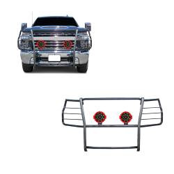 Black Horse Off Road - Black Horse 17GT30MA-PLR Black Grille Guard w/LED for Silverado 2500HD/3500 - Image 1