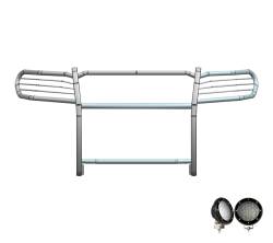 Black Horse Off Road - Black Horse 17JGL21MA-PLFB Black Grille Guard w/LED for Jeep Grand Cherokee L - Image 2