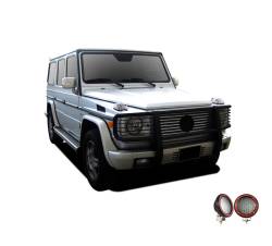 Black Horse Off Road - Black Horse PGBZA008A-PLFR Grille Guard w/5.3" LED's for G55 AMG/G500 - Image 2