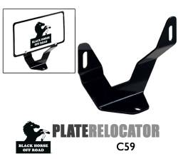 Black Horse Off Road - Black Horse C59 Black Plate Relocator Universal Steel - Image 1