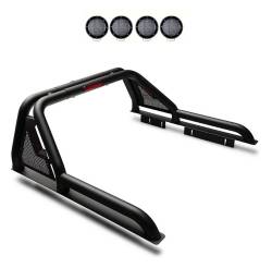 Black Horse Off Road - Black Horse GLRB-03B-PLFB Gladiator Roll Bar w/5.3"LED Lights Black for Colorado - Image 1