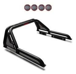 Black Horse Off Road - Black Horse GLRB-03B-PLFR Black Roll Bar w/5.3" LED Lights for Colorado/Canyon - Image 1