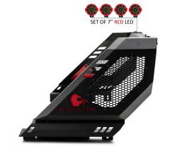 Black Horse Off Road - Black Horse VIRB02B-PLR Vigor Roll Bar 7.0" Red LED for Silverado/Sierra/Tundra - Image 2