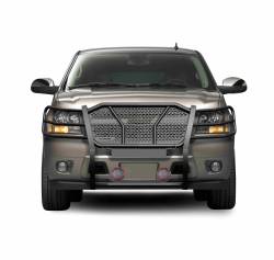 Black Horse Off Road - Black Horse RU-CHTA07-B-PLFR Rugged-HD Grille Guard Kit for GM 1500 SUV's - Image 2