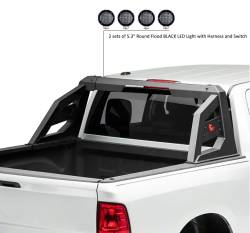 Black Horse Off Road - Black Horse RB-AR1B-PLFB Armour Roll Bar W5.3" LED for Ram/F150/Titan/Tundra - Image 2